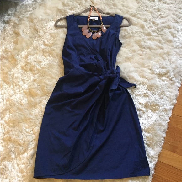 Classic Wrap Dress by LOFT in blue- size 8 🌸 - Picture 3 of 4